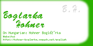 boglarka hohner business card